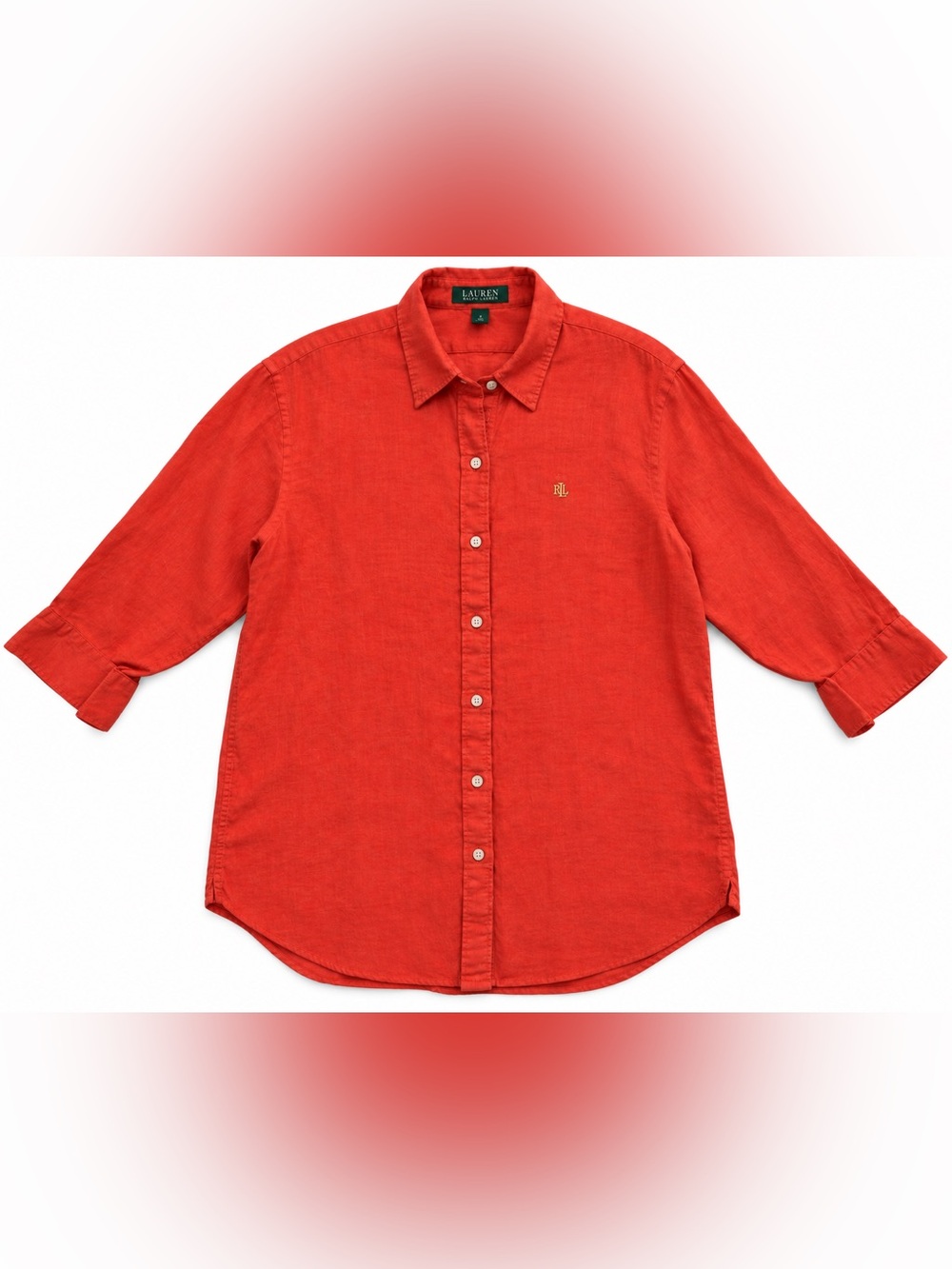 Ralph Lauren Women’s Linen Button-Up Shirt Size XL